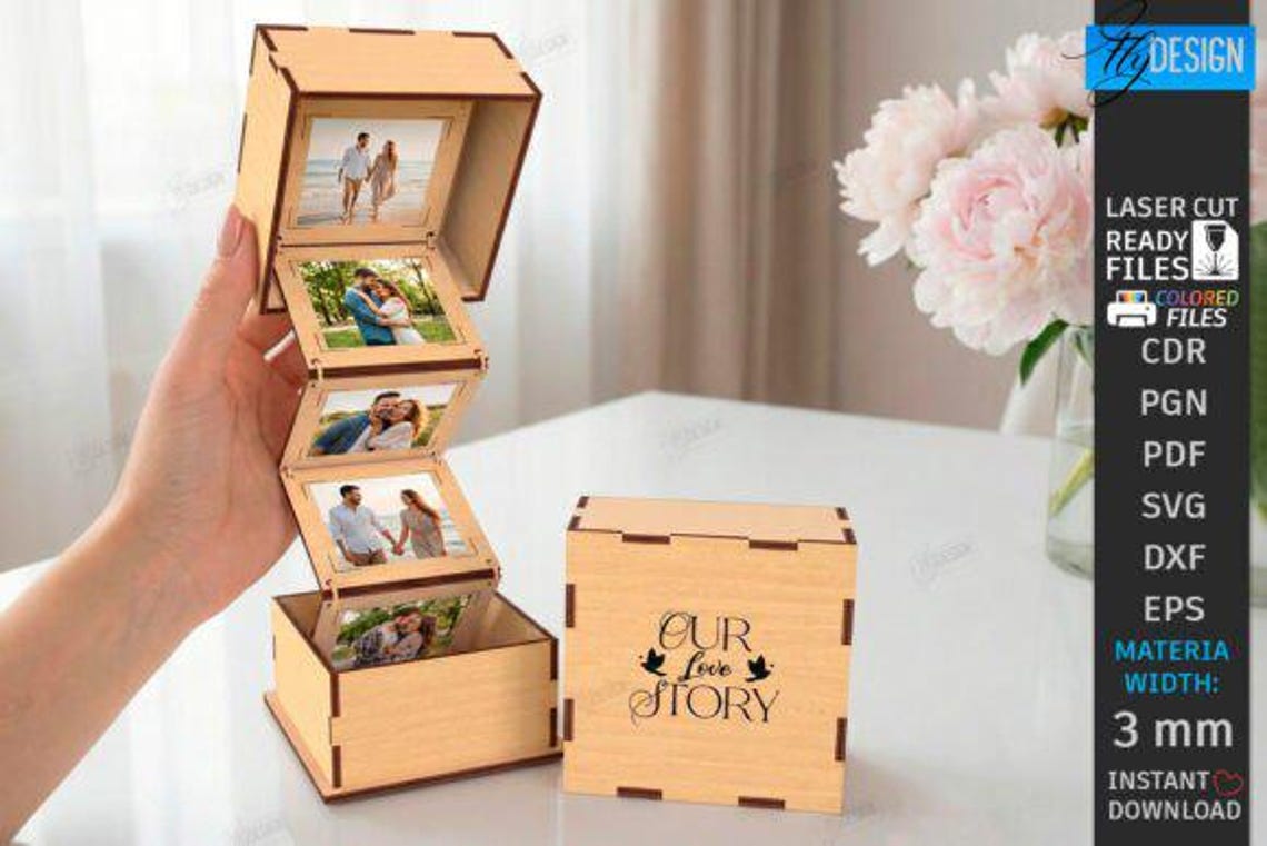 Love Photo Memory Boxes Laser Cut Bundle - Etsy