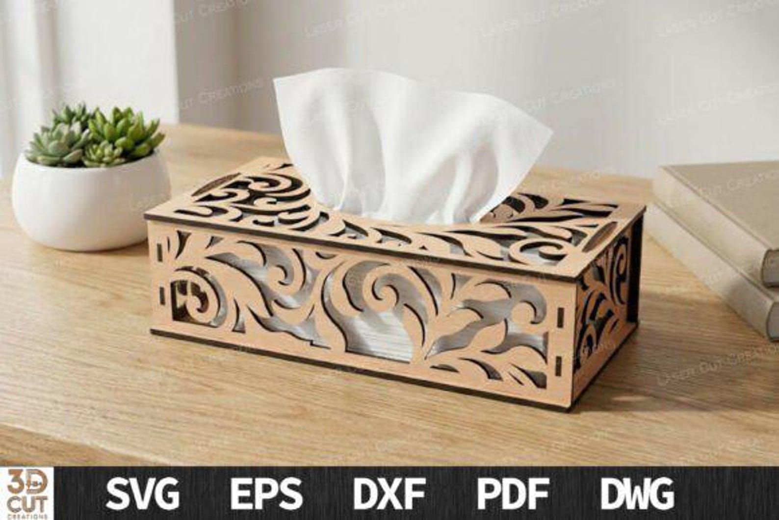 Tissue Box Svg File Decorative Wooden Tissue Box SVG Set Laser Cutter Files - Etsy