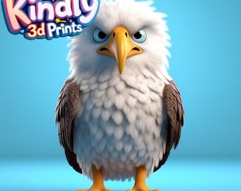 Kindly 3D Prints - Cool Eagle 3D Print File | Instant Download | STL & 3MF Format | Adorable DIY Print