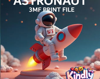 Arquivo 3MF do astronauta Rocket Man para impressão 3D – Download instantâneo | Modelo de impressão 3D DIY - ASTRO04