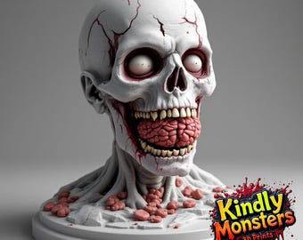 Monstruos Amables - Archivo OBJ de zombi devorador de cerebros imprimible en 3D - Descarga instantánea / Modelo de impresión 3D DIY - ZOM0015