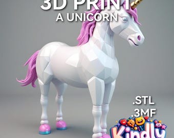 Model jednorożca do druku 3D | Pliki STL i 3MF do natychmiastowego pobrania - 16