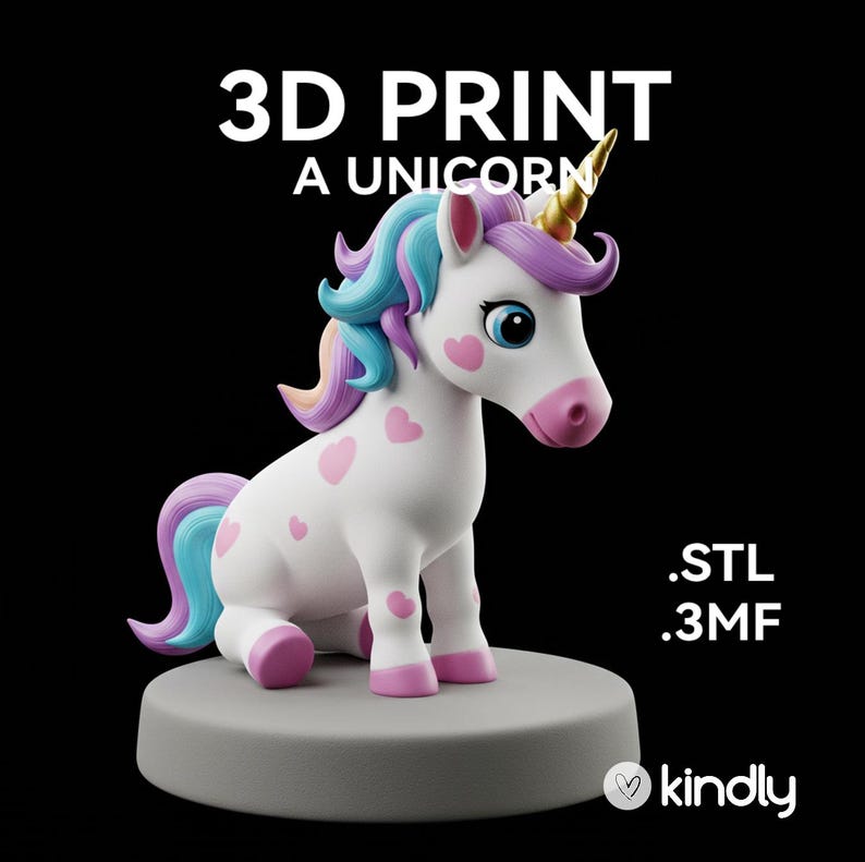 Adorable 9 Pack Unicorn 3D Print Files | Instant Download | STL & 3MF ...