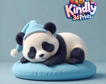 Cute Sleeping Panda Bear – Instant Download | DIY 3D Printing Model - PAN00004