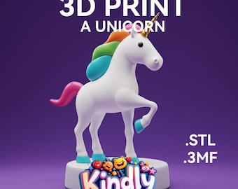 Model jednorożca do druku 3D | Pliki STL i 3MF do natychmiastowego pobrania - 07