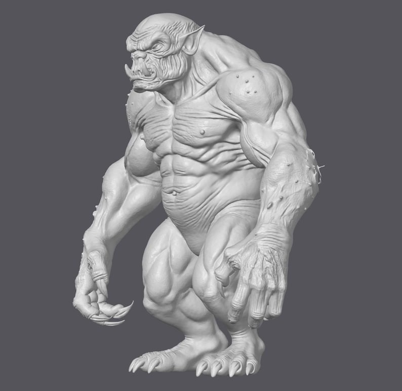 Muscular Fantasy Monster – Instant Download | DIY 3D Printing Model ...
