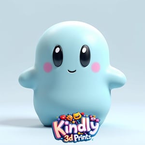 Kindly 3D Prints - Cute Ghost 3D Print File | Instant Download | STL & 3MF Format | Adorable DIY Print
