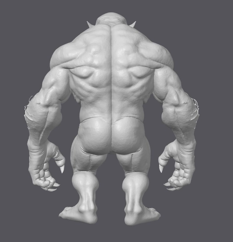Muscular Fantasy Monster – Instant Download | DIY 3D Printing Model ...