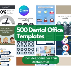 500 Dental Office Templates. Dentist Instagram Template, Dental Template for Instagram, Template for Dental Clinic, Dentist, Canva