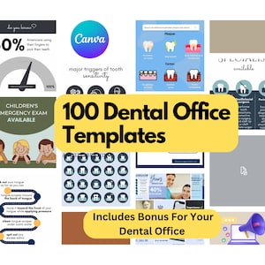 100 Plantilla de Instagram para dentistas, Plantilla dental para Instagram, Plantilla para clínica dental, Dentista, Canva, marketing dental en redes sociales.