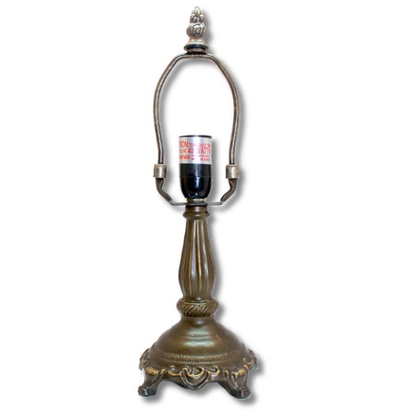 Art deco metal lamp base, 9.5”