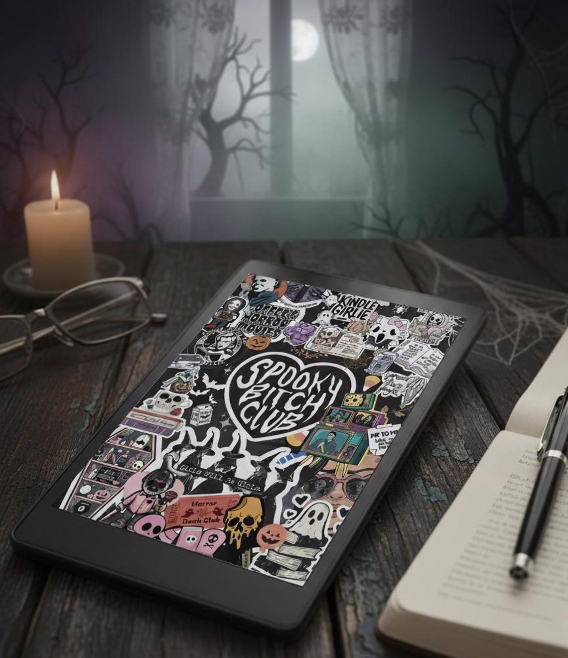 SPOOKY Insert for Kindle / E-readers - Etsy