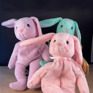 Vintage TY Beanie Babies Hippity, Floppity, and Hoppity