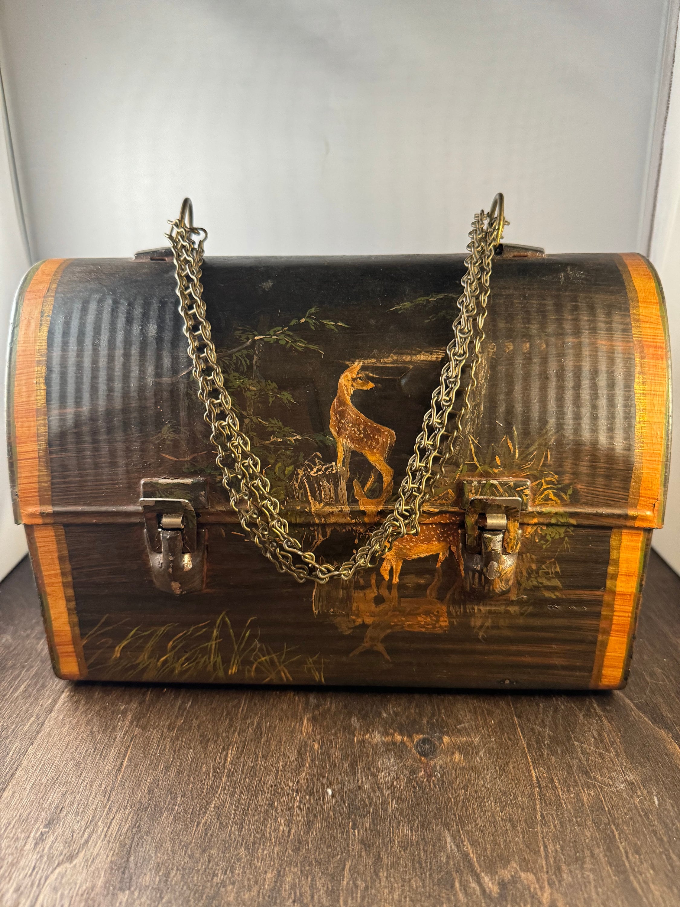 1950's Vintage Hand Painted Thermos Domed Lunch Box - Etsy