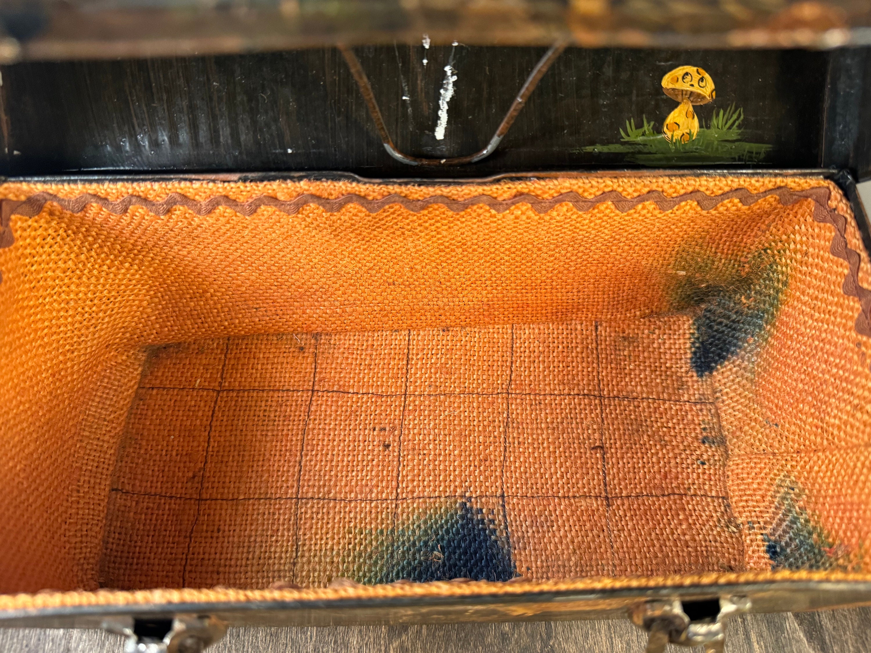 1950's Vintage Hand Painted Thermos Domed Lunch Box - Etsy