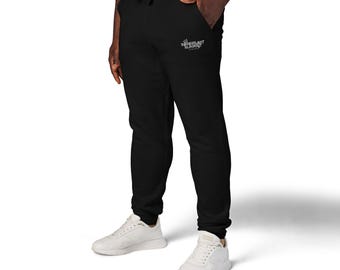 Benevolent Blackout Embroidered Sweatpants | Unisex Fleece Joggers | Streetwear Loungewear