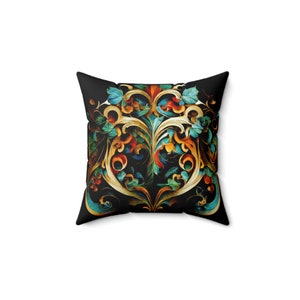 Renaissance in Nature Decorative Square Pillow 14"x14" Polyester