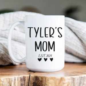Custom Mom Mug With Child&#39;s Name, Personalized Gift For New Mom, Mommy To Be Mug, Baby Shower Gift, Mothers Day Gift, New Parent Gift