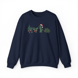 Christmas Cactus Sweatshirt, Festive Holiday Sweater, Desert Christmas, Western Holiday Pullover, Cacti Plants, Gift for Plant Lover image 7