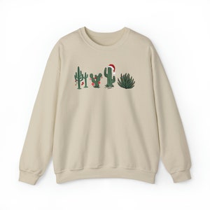 Christmas Cactus Sweatshirt, Festive Holiday Sweater, Desert Christmas, Western Holiday Pullover, Cacti Plants, Gift for Plant Lover image 8