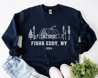 Custom Cabin Family Vacation Sweatshirt, Personalized Group Trip Sweatshirt, Cozy Cabin In The Woods Sweater