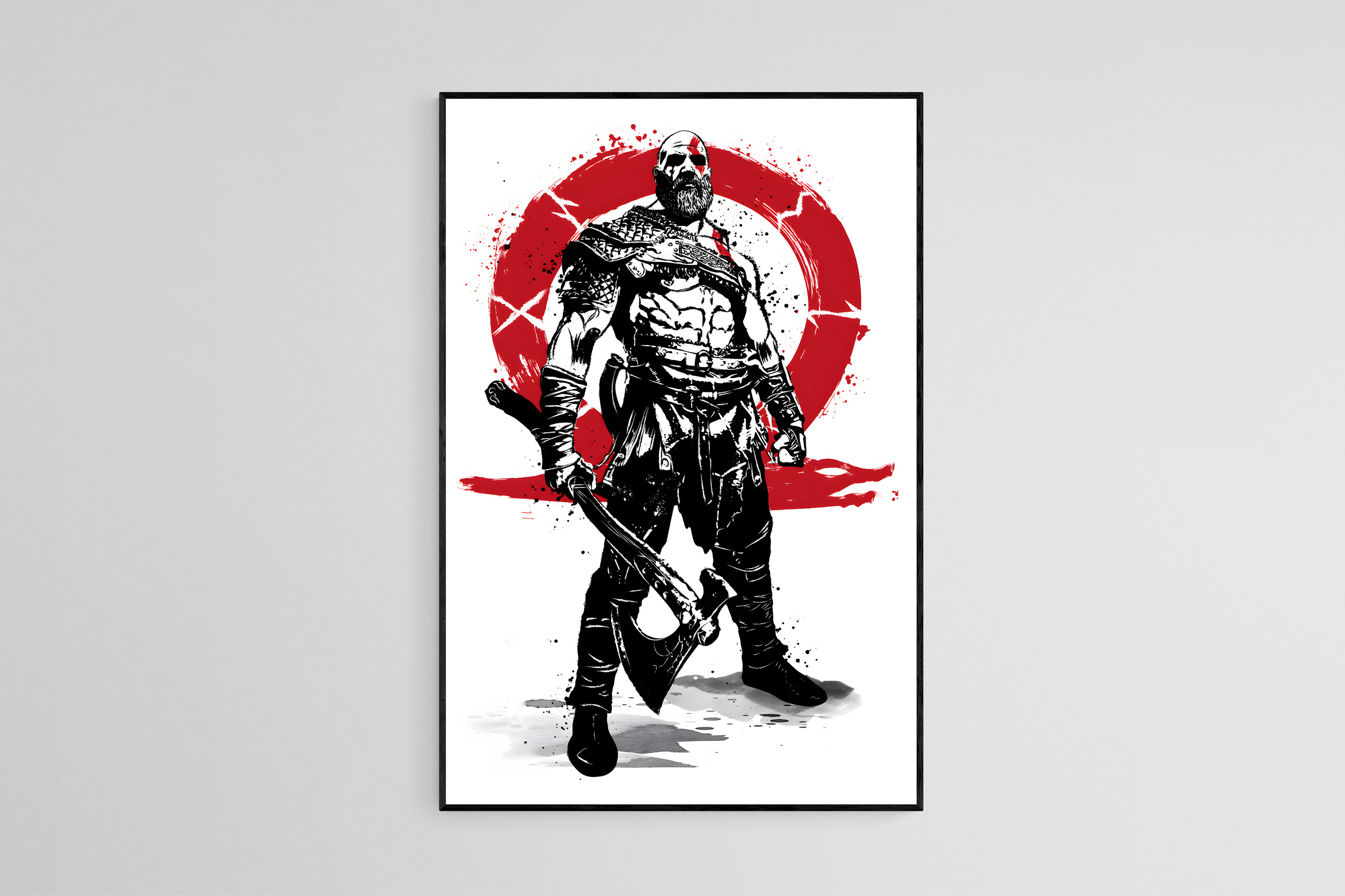 God of War Kratos, God of War Print, Video Game Poster, Game Room Decor ...