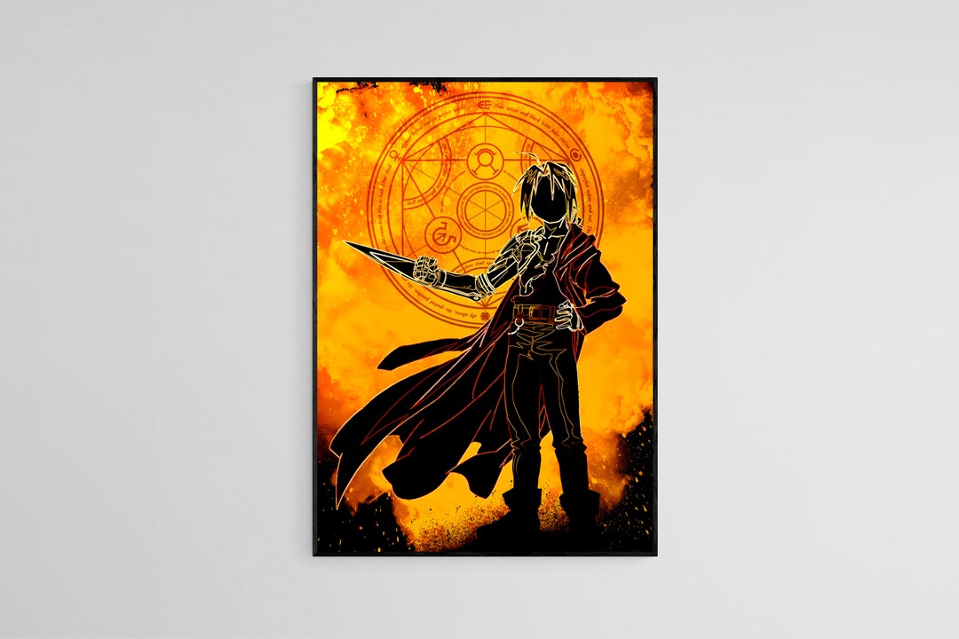 Edward Elric Japanese Anime Wall Art Print Full Metal Etsy
