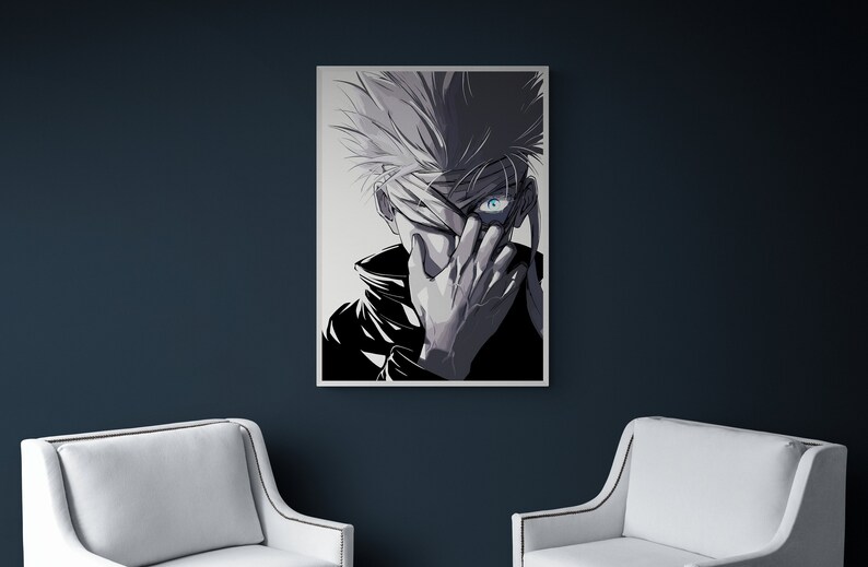 Jujutsu Kaisen, Satoru Gojo Japanese Anime Wall Art Print, Manga Poster