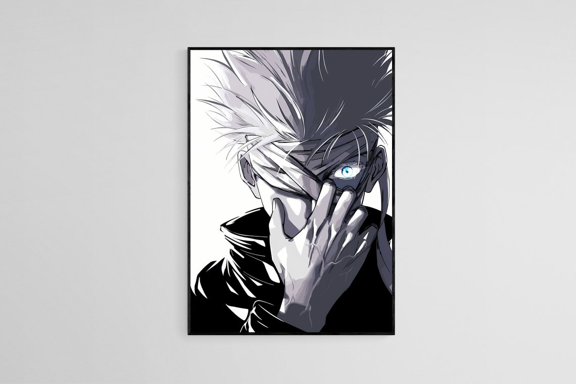 Jujutsu Kaisen, Satoru Gojo Japanese Anime Wall Art Print, Manga Poster