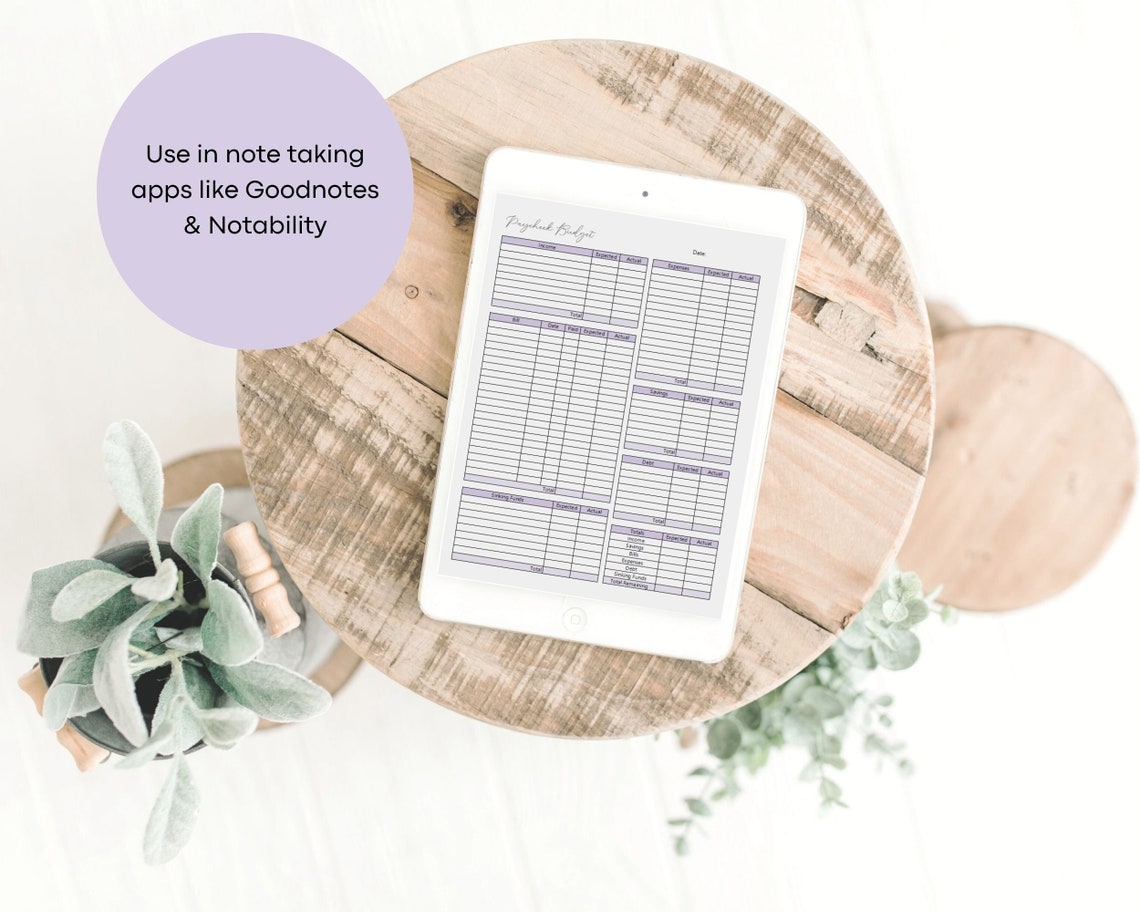 Printable Paycheck Planner Budget Planner Template Monthly Budget by ...