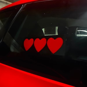 HEART- LED sticker- Glow Decal Panel Heart blue red and white