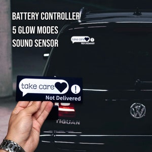 TAKE CARE' Led Sticker - Glow Decal panel  Car electric sticker Neon light sticker