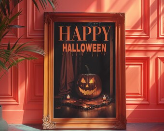 Scary Pumpkin Halloween Print: Dark Fine Art (Digital Download)