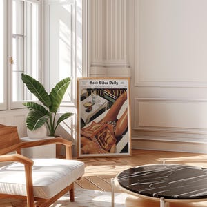 La Dolce Vita Poster, Boho Home, Old Money Aesthetic, Retro Poster, 60s Wall Art, Trippy Art, Summer House, Vogue Print, Trendy Newspaper, Vogue Magazine, Beach Poster, summer never ends, Vogue Fashion, Orange Wall Art, beach vibe, old money summer