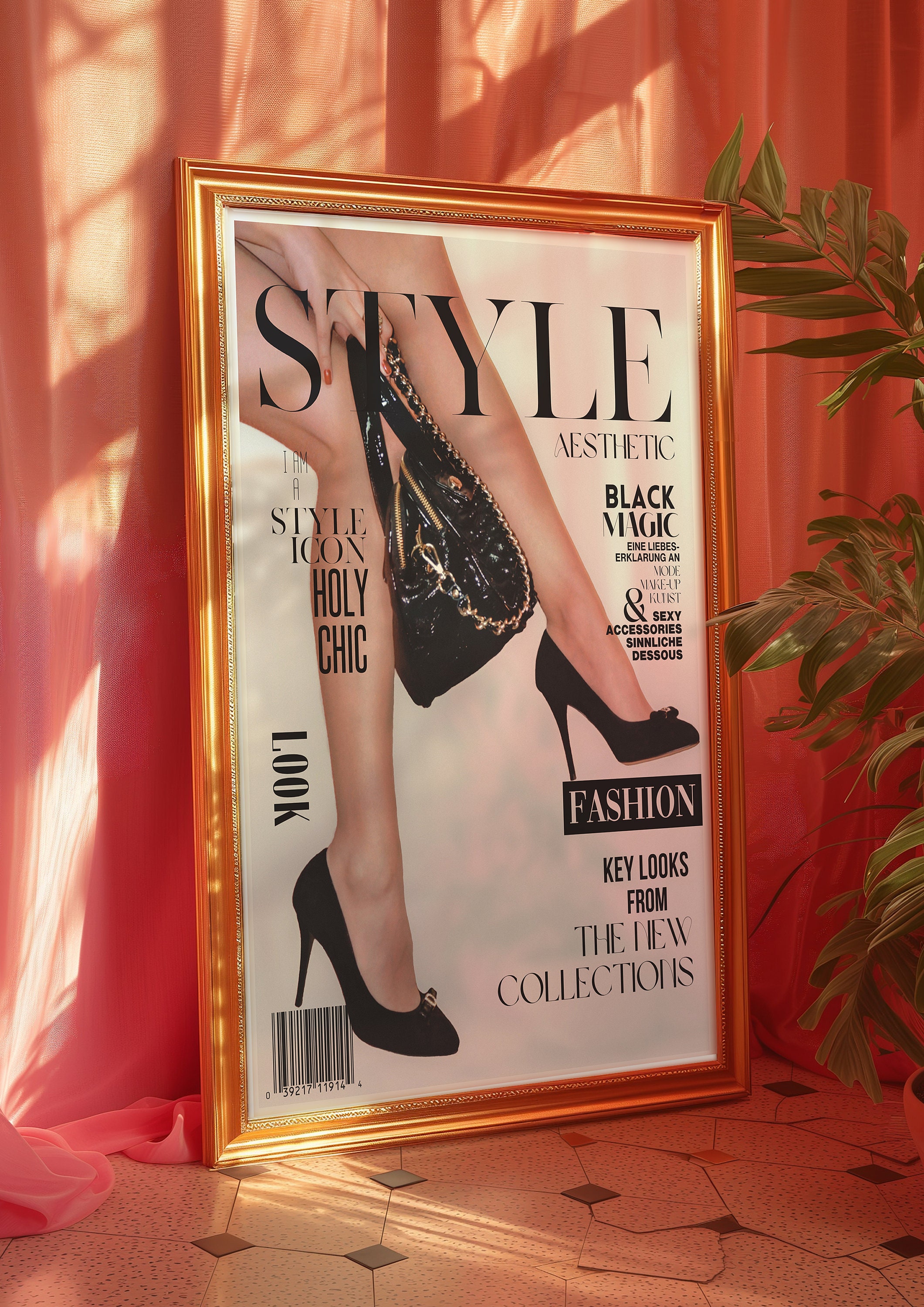 70s Vogue Magazine Poster: Retro High Heels Fashion Print (digital ...