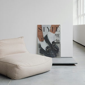 Style Magazine Poster, High Heels Poster, old money poster, Vogue Print, Fashion poster, white wall art, boho chic, elegant poster, black elegant, stylish poster, holy chic, woman socks poster, loafer shoes poster, boho home decor, old money poster
