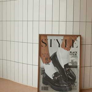 Style Magazine Poster, High Heels Poster, old money poster, Vogue Print, Fashion poster, white wall art, boho chic, elegant poster, black elegant, stylish poster, holy chic, woman socks poster, loafer shoes poster, boho home decor, old money poster