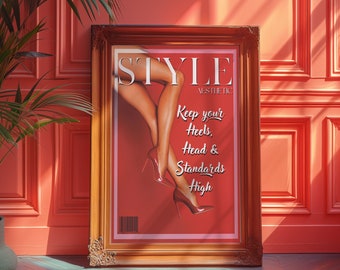70s Style Magazine Poster: Retro High Heels Print (Digital Download)
