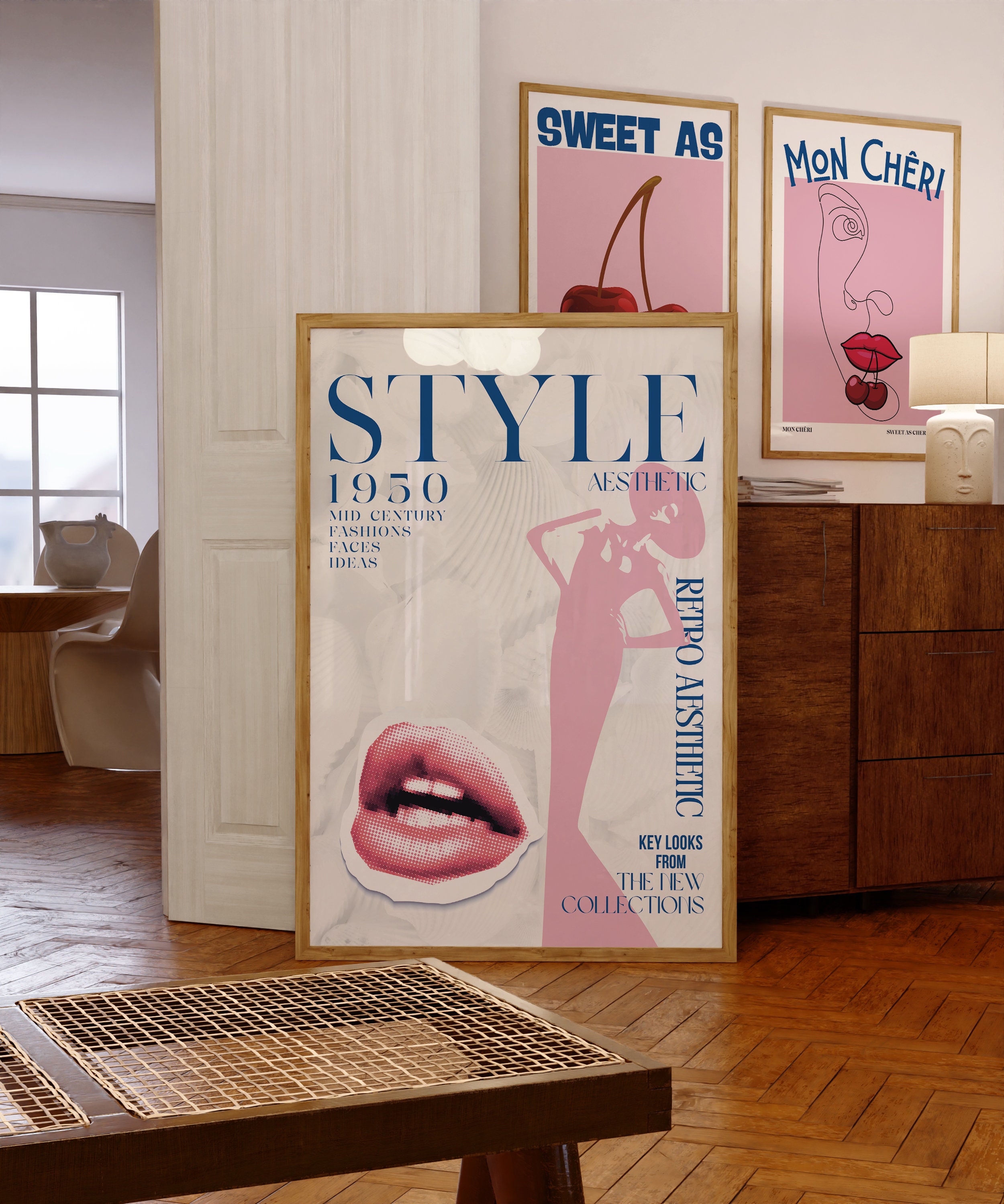 【2025年新作】 Print, Vogue Poster, Magazine Style 1950s Wall 70s Vibe, アート・デザイン・音楽