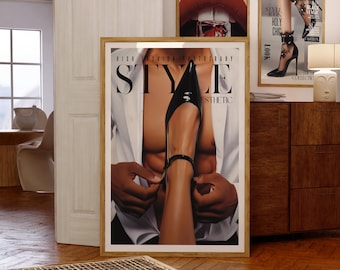 High Fashion Photography Poster: Elegant Lifestyle Vogue Print