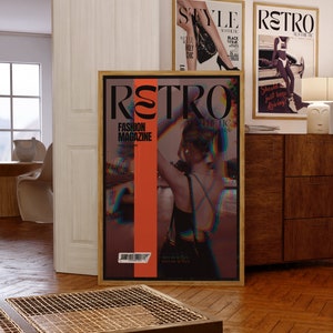 Encuéntrame en París, estética retro, impresión de los años 70, dinero antiguo, estética negra, póster elegante, impresión de Vogue, póster de mujer, póster de revista de estilo