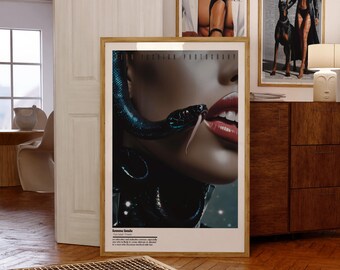 Póster de Femme Fatale: Serpiente, Vogue, Arte Retro de los 70
