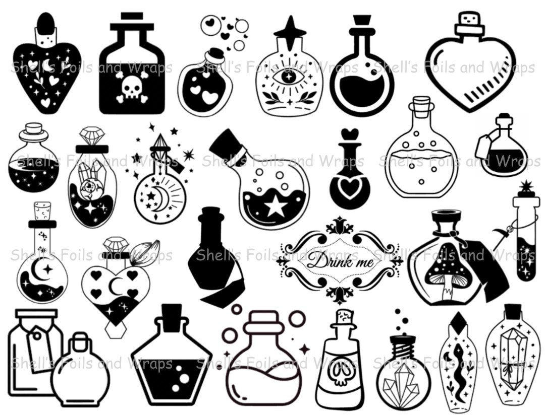 Potion Bottles Foil Sheet 8.5x11 for Resin Art Supplies - Etsy