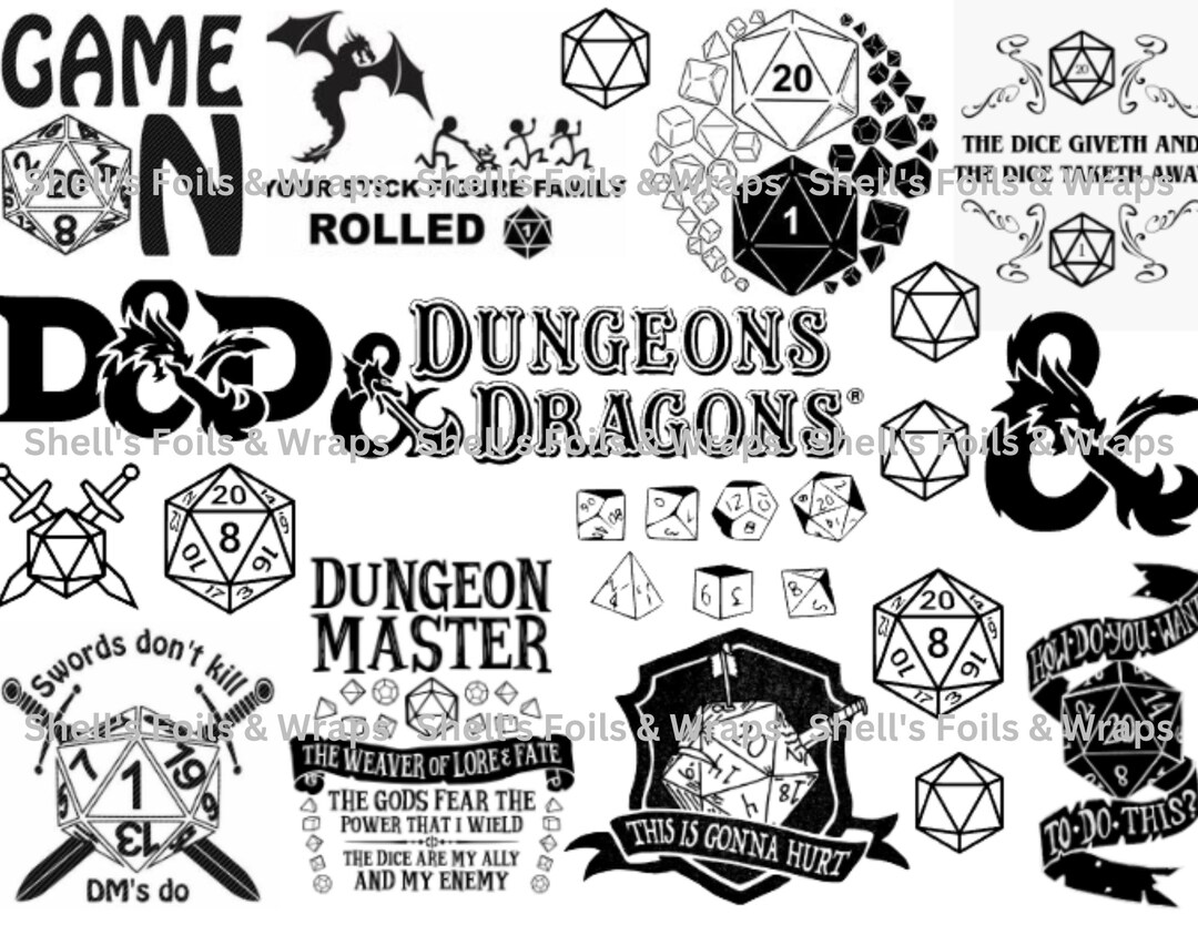 Dungeons and Dragons Foil Sheet 8.5x11 for Resin Art Supplies - Etsy