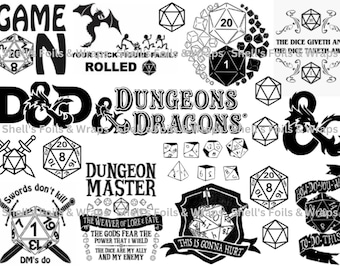 Dungeons and Dragons Foil Sheet 8.5x11 for resin art supplies