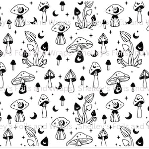 Mystical Mushrooms Foil Sheet 8.5x11 for resin art supplies