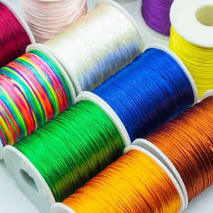 2.5mm Satin Cord, Faux Silk Cord, Rattail Silk Cord, Nylon