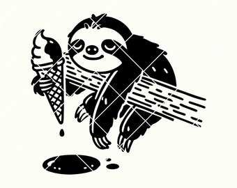 Sloth, sloth svg, sloth clipart, sloth png, cute sloth svg, funny svg, svg files for cricut