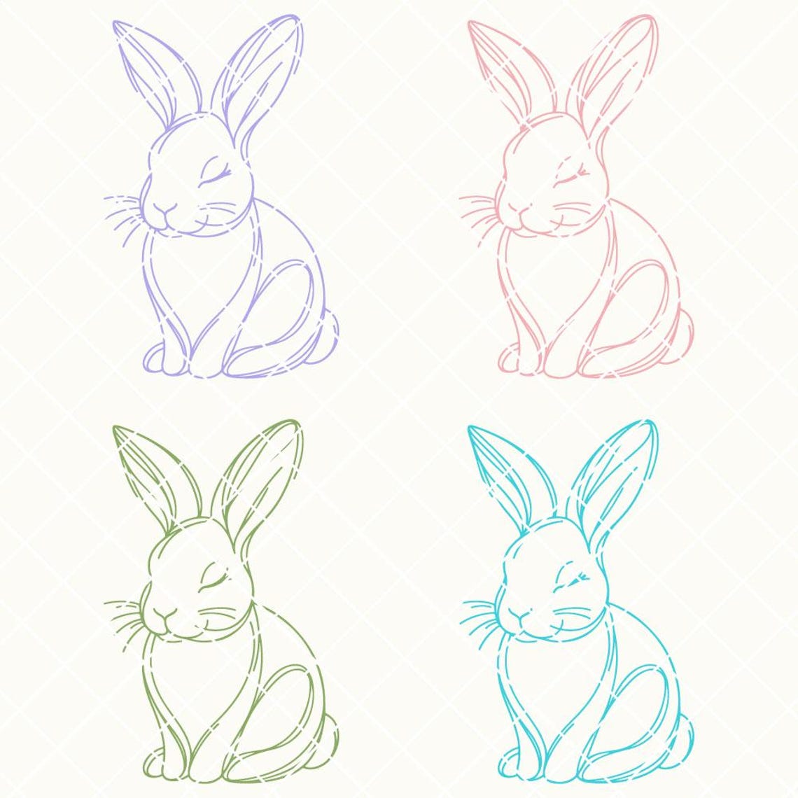 Line Art Bunny Svg, Rabbit Svg, One Line Art, Bunny, Rabbit Png, Bunny ...