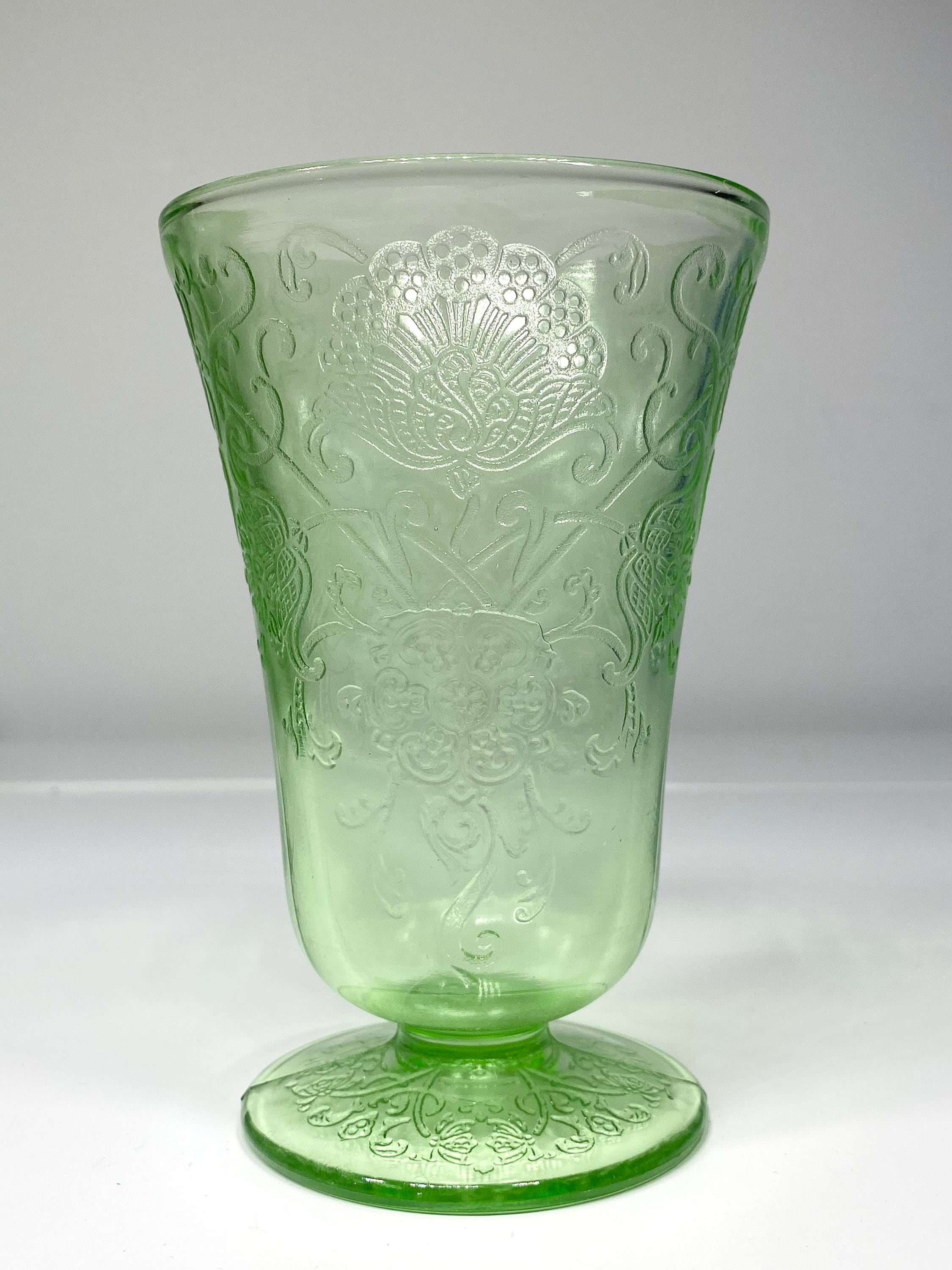 Vintage Set of 5 Emerald Green Drinking Glasses and 1 Ice Etsy